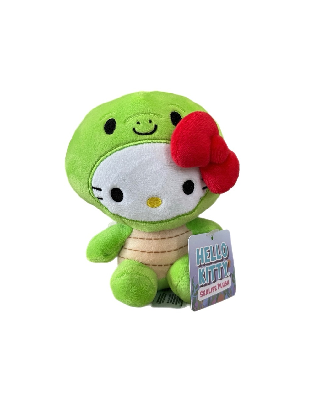 Hello Kitty Green Turtle Costume Plush with Red Bow